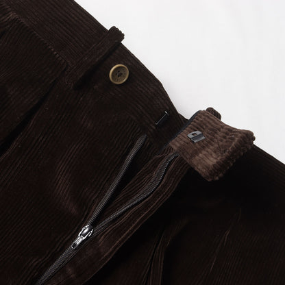× BEAMS F ツータック コーデュロイ スラックス パンツ (BAC J 6BL 9024/039)