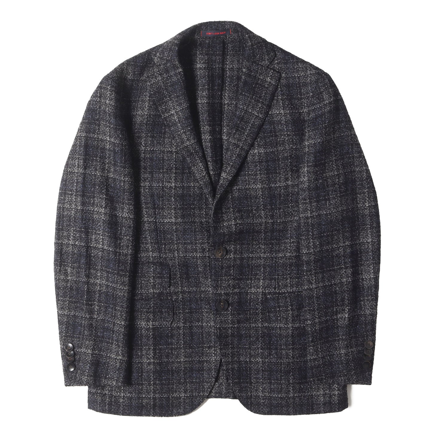 タータンチェック ウールポリ ツイード アンコン 2B テーラード ジャケット (DEGAS 332.A18)