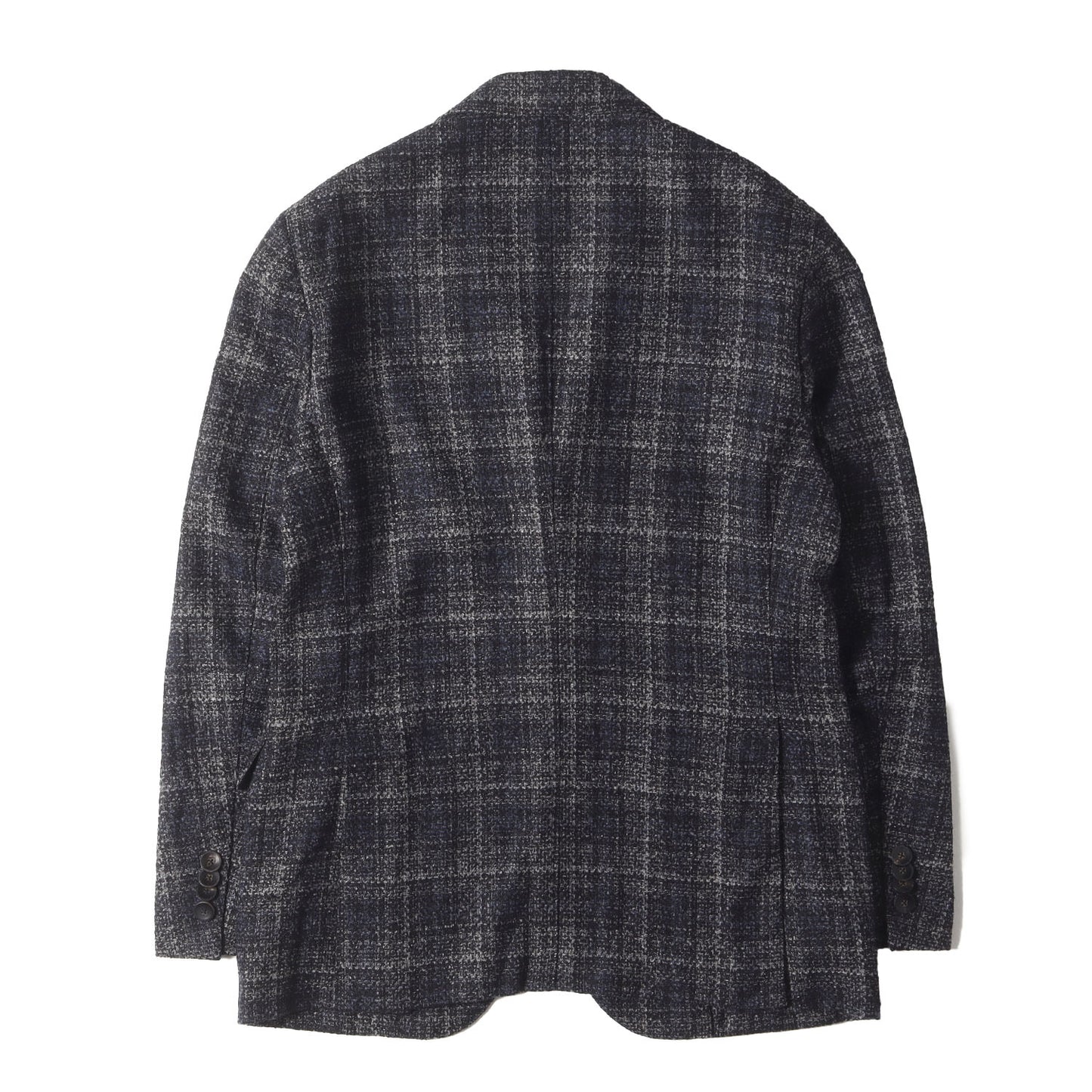 タータンチェック ウールポリ ツイード アンコン 2B テーラード ジャケット (DEGAS 332.A18)