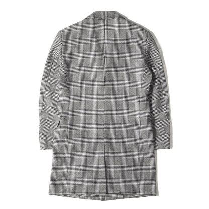 グレンチェック カシミヤ混ウール 3B チェスター コート (91-09-84-09111) / PILGLIM