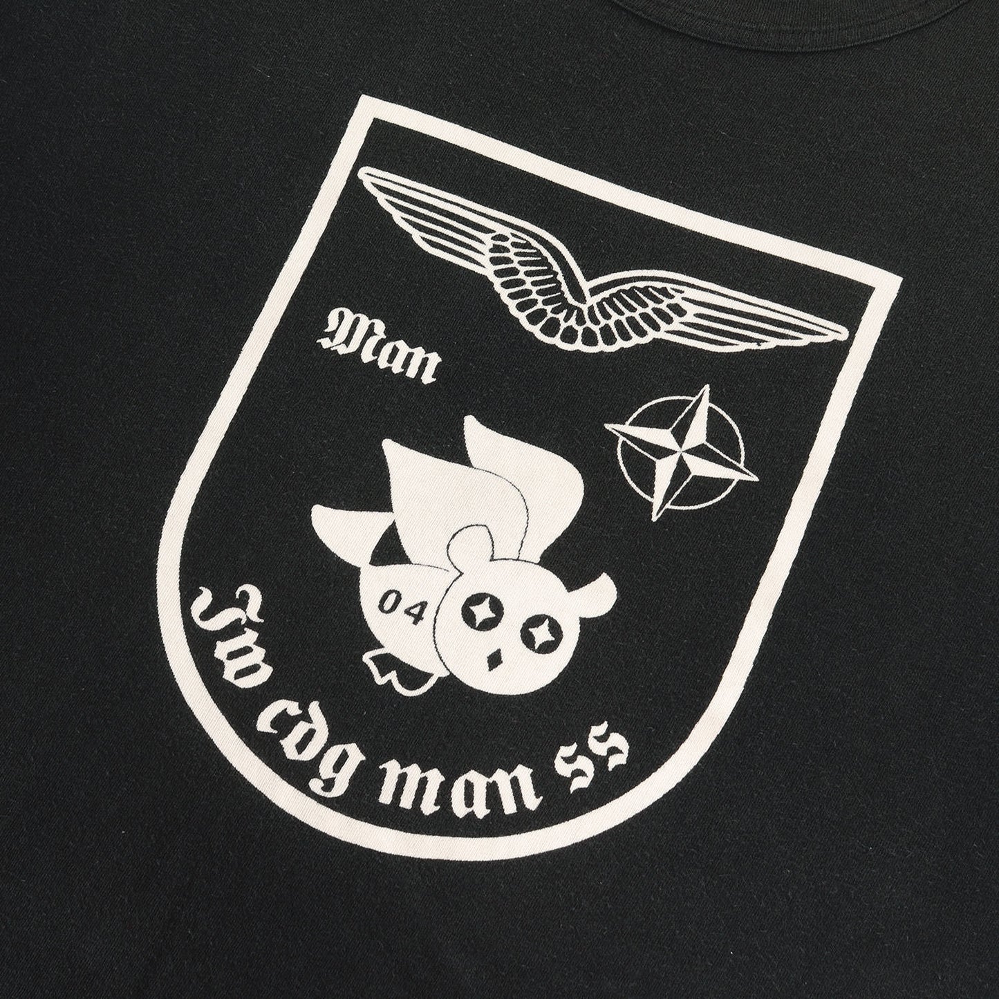 エンブレム ロゴ バインダーネック Tシャツ (WM-T026)
