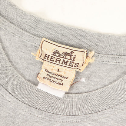 Hロゴ 刺繍 ポケット Tシャツ
