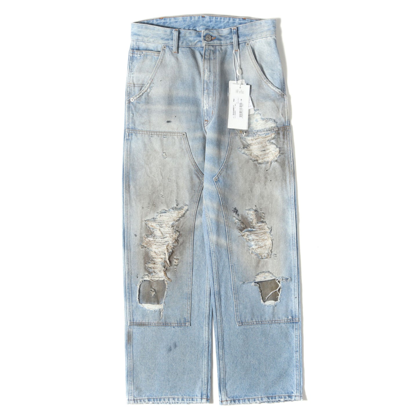 25SS ディストレスト加工 ストレート デニム パンツ (PANTS 5 POCKETS SH2LA0017 M30018)