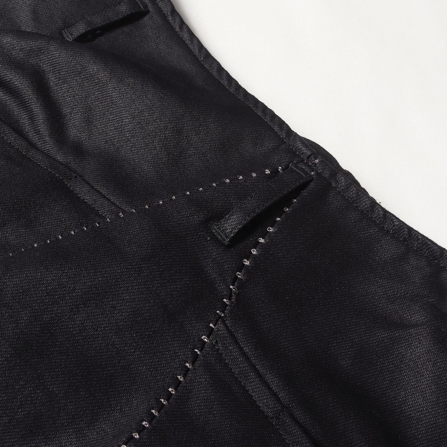 コーティング ストレッチ デニム サルエル パンツ / MADE IN ITALY