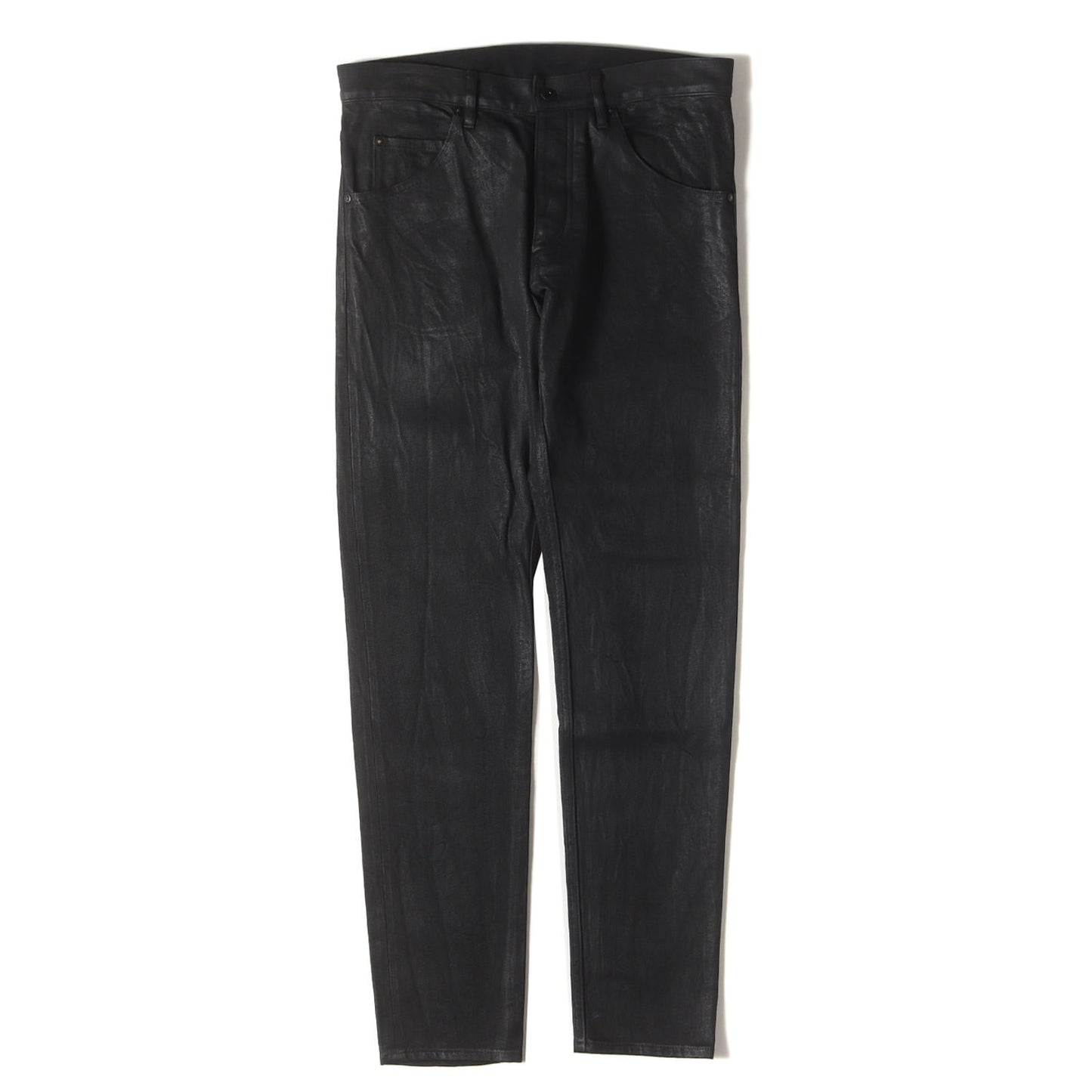 24AW コーティング加工 タイトストレート ストレッチ デニム パンツ (tight straight selvedge denim 5182 dn89e)