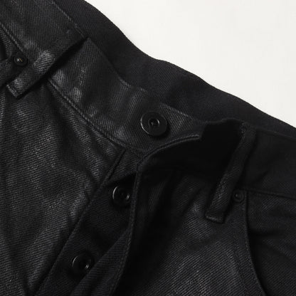 24AW コーティング加工 タイトストレート ストレッチ デニム パンツ (tight straight selvedge denim 5182 dn89e)