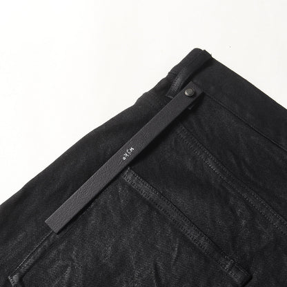 24AW コーティング加工 タイトストレート ストレッチ デニム パンツ (tight straight selvedge denim 5182 dn89e)