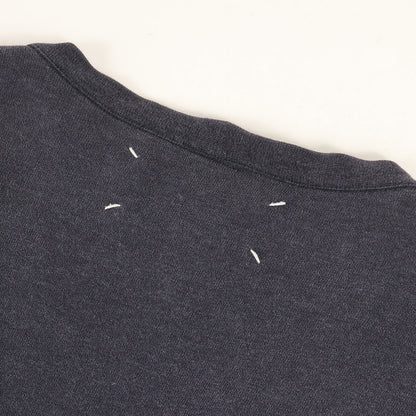 ラムレザー エルボーパッチ スウェット Vネック カーディガン (S50GU0002 S25174) / 裏毛 MM14