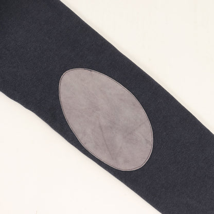 ラムレザー エルボーパッチ スウェット Vネック カーディガン (S50GU0002 S25174) / 裏毛 MM14