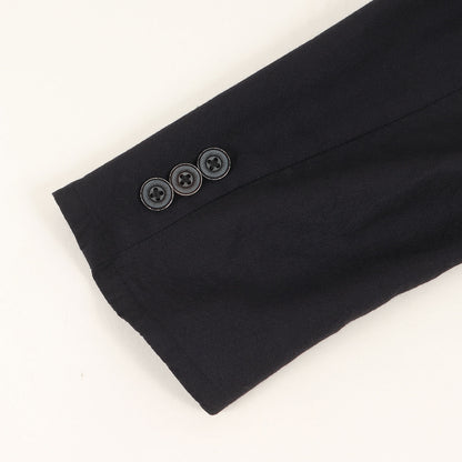 ピークドラペル リネンウール ダブルブレスト 6B テーラード ジャケット (I01-01002)