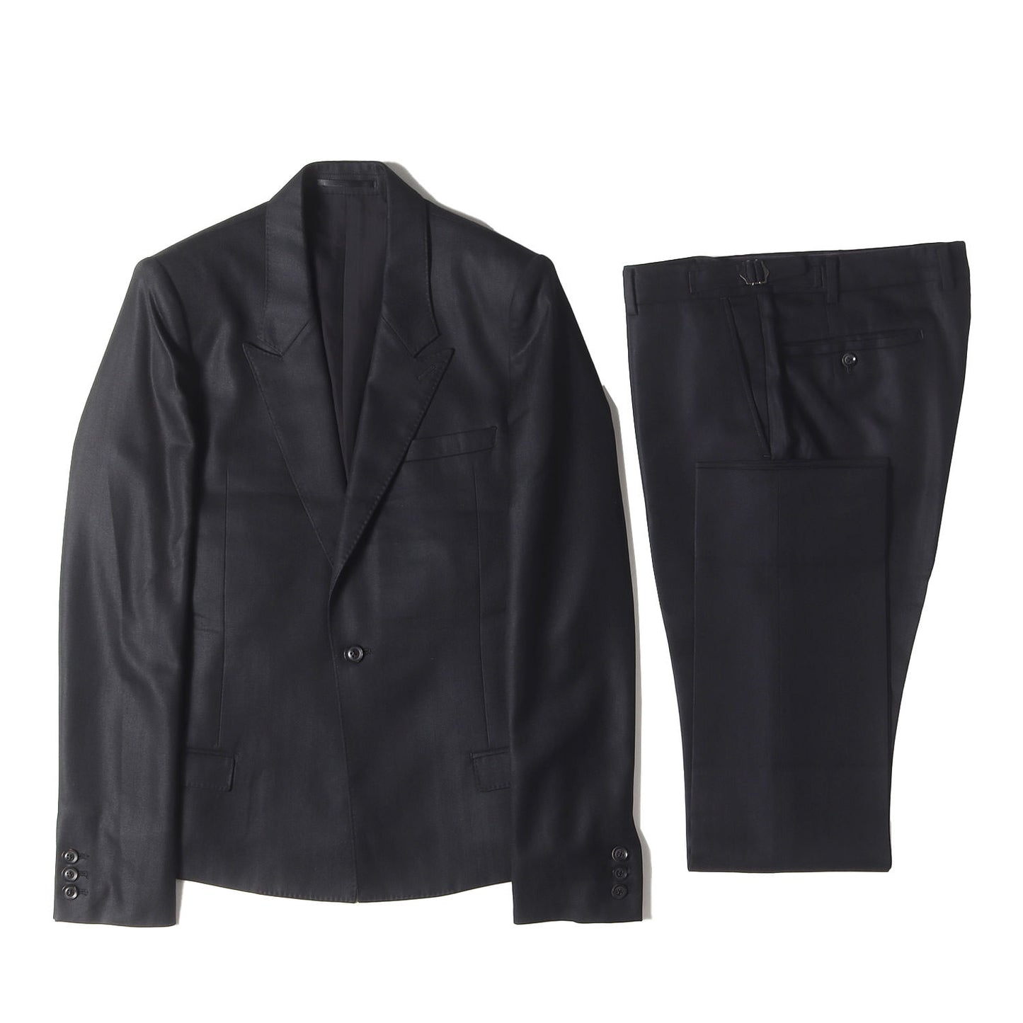 ピークドラペル ヘリボーン ウール セットアップ スーツ / MADE IN JAPAN