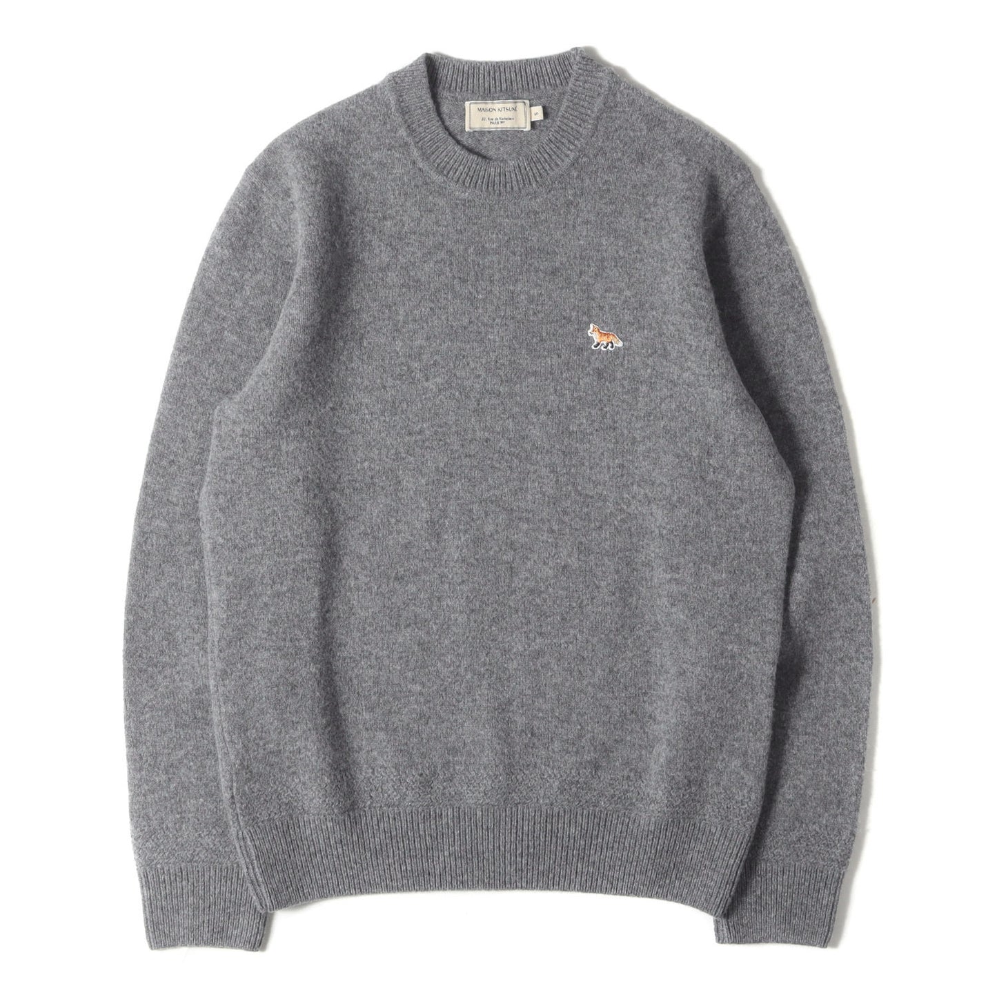 ワンポイント 刺繍 ウール ニット (DM00515KT1014)