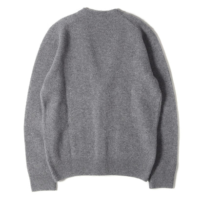 ワンポイント 刺繍 ウール ニット Vネック カーディガン (DM00514KT1014)