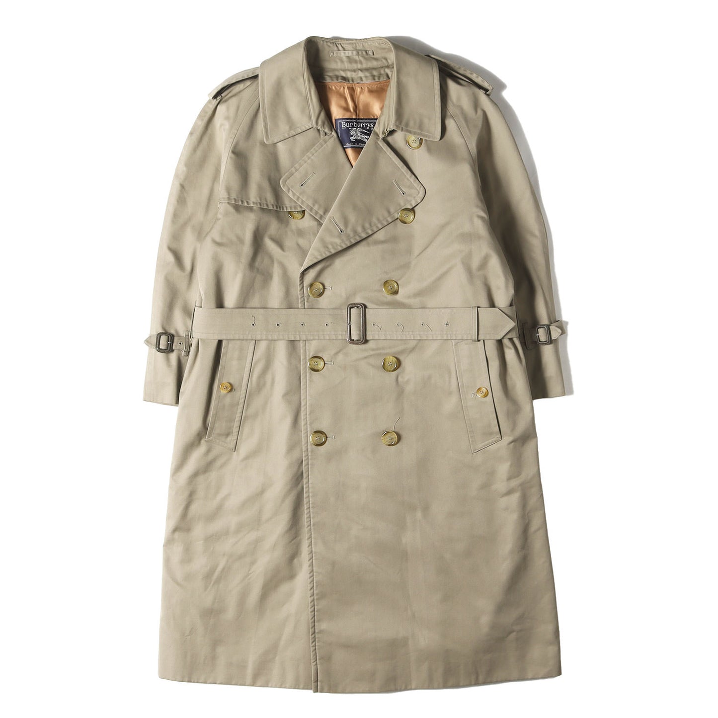 94年製造 ノバチェックフランネルライナー付き ダブルブレスト ギャバジン トレンチコート / MADE IN ENGLAND Burberrys'