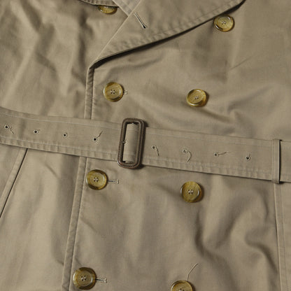 94年製造 ノバチェックフランネルライナー付き ダブルブレスト ギャバジン トレンチコート / MADE IN ENGLAND Burberrys'