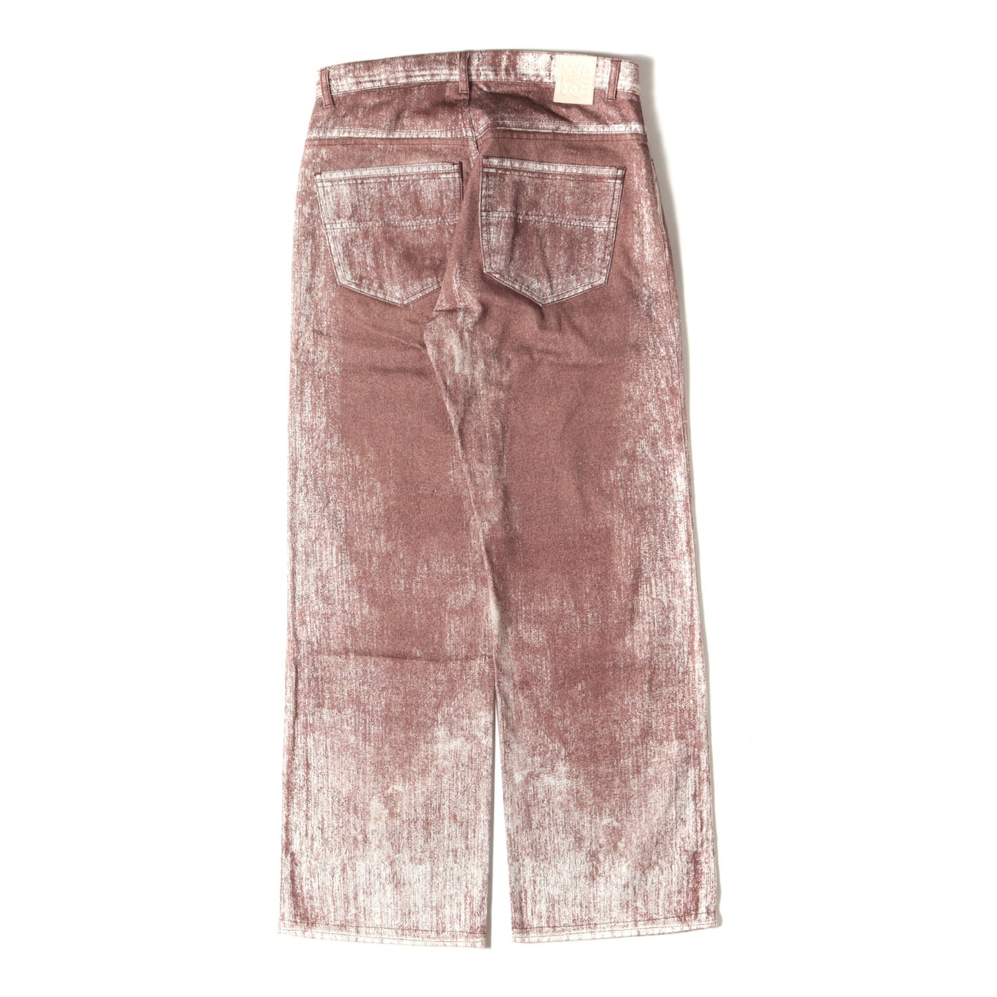 25SS ペイント加工 ストレート デニム パンツ (Terracotta Paint Print Denim Jeans AU00022) / ジッパーフライ LAB