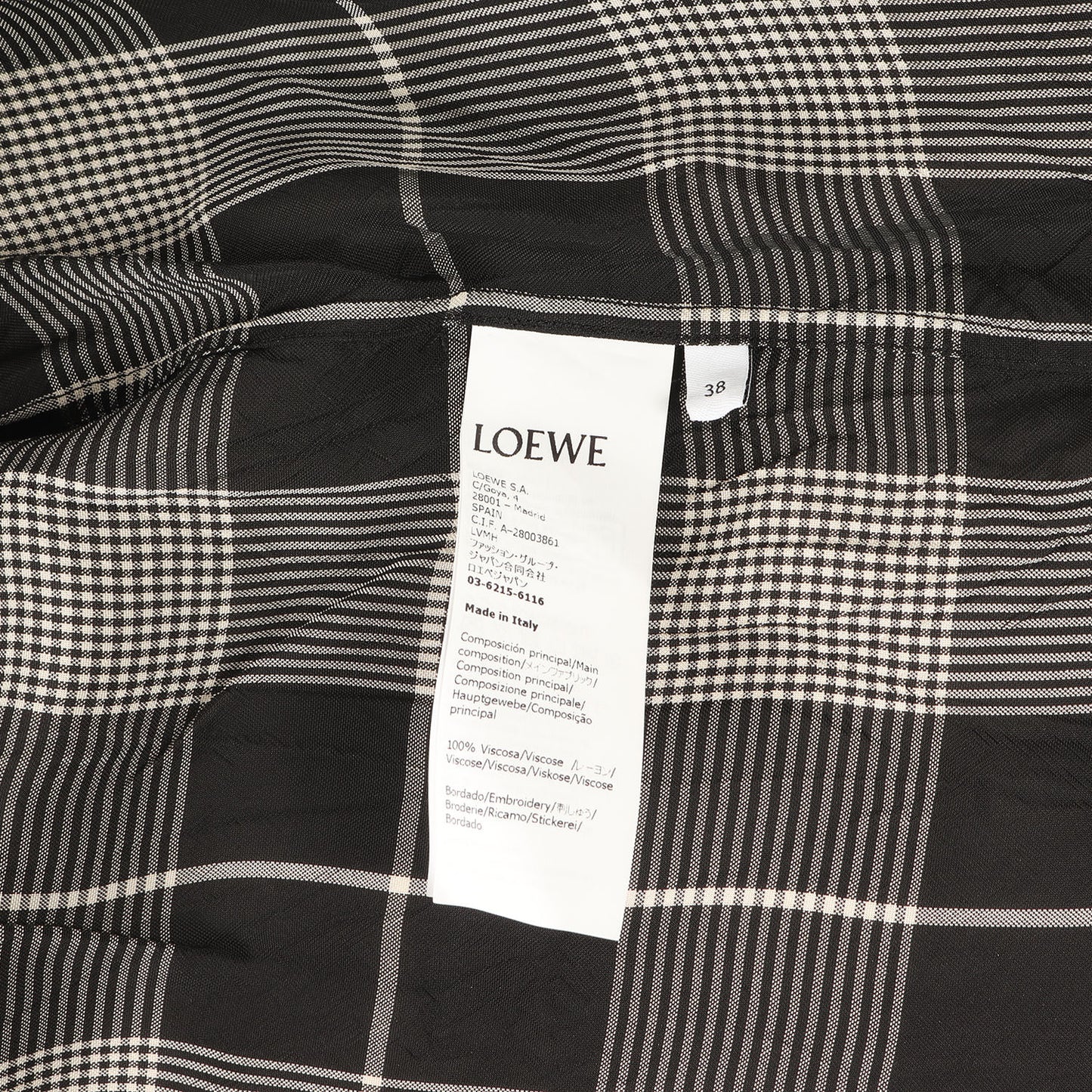 25SS チェック レーヨン オープンカラー ショートスリーブ シャツ (H526Y1AW21)