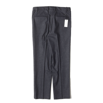 24AW 1プリーツ コットンポリ モールスキン イージー スラックス パンツ (61-04-45-04704) / MADE IN JAPAN