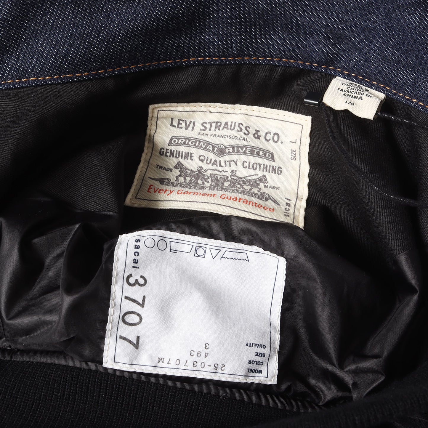 25SS × Levis リバーシブル ナイロン デニム トラッカー ジャケット (Levi's DenimxNylon Twill Reversible 25-03707M)