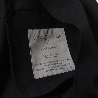 眼釦付 パーツ釦留め ウールギャバ 3B テーラード ジャケット (HD-J36-100) / POUR HOMME