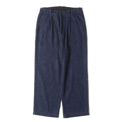 24AW ルーズ デニム ワーク トラウザーズ スラックス パンツ (02244-0025) / ボタンフライ
