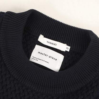 × master-piece ジオメトリック ジャガード ブレンド編み コットン ニット (Arare Knit YSK-22AW-MSPC02)