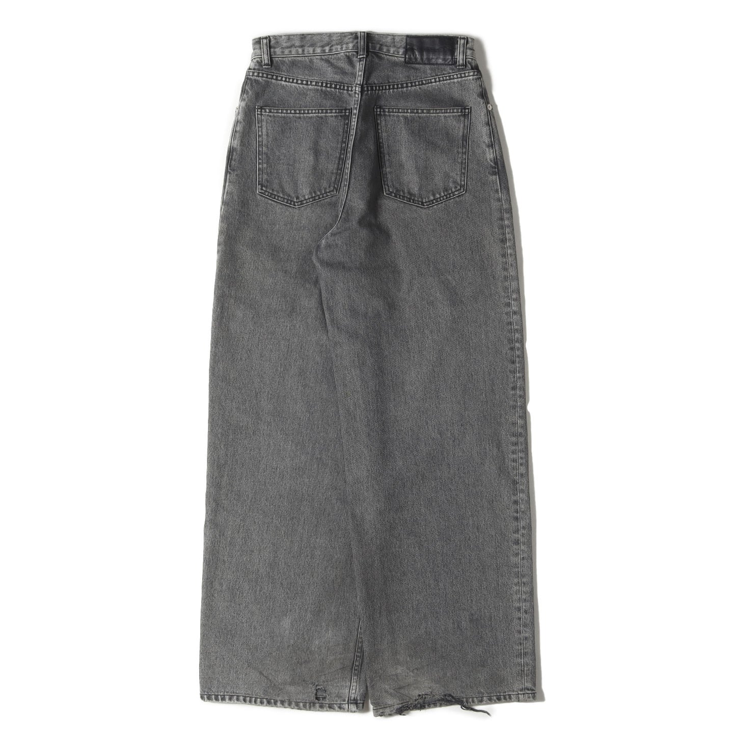 24AW ウォッシュ加工 ワンタック ワイド デニム パンツ (Washed denim tucked wide pants 2B004-0324-35)
