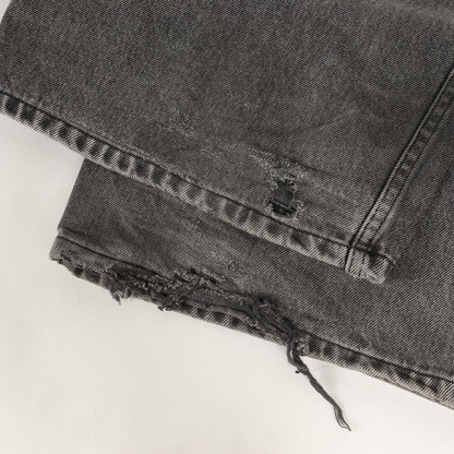 24AW ウォッシュ加工 ワンタック ワイド デニム パンツ (Washed denim tucked wide pants 2B004-0324-35)