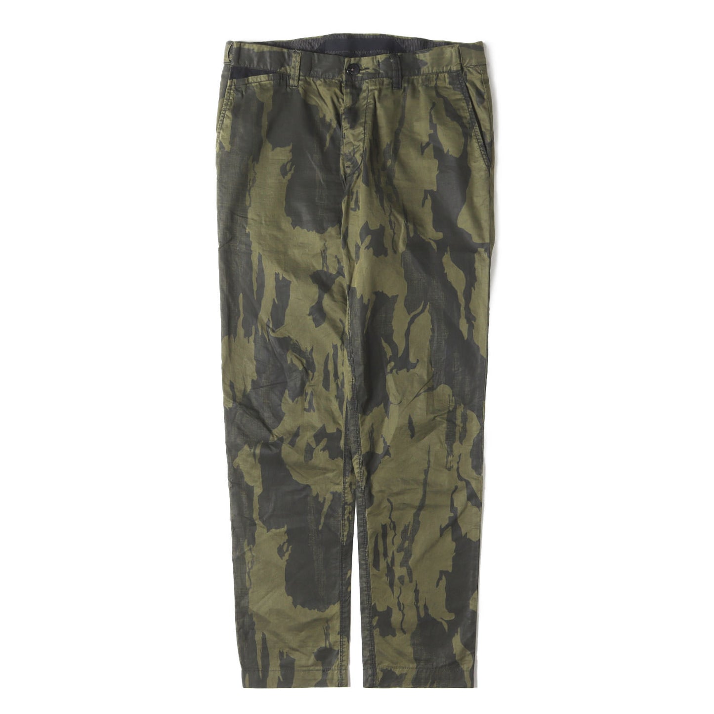 カモ バックポケット ロゴ 刺繍 テーパード トラウザー パンツ (Chamois Cotton Pants 621531034) / ボタンフライ