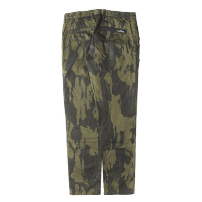 カモ バックポケット ロゴ 刺繍 テーパード トラウザー パンツ (Chamois Cotton Pants 621531034) / ボタンフライ