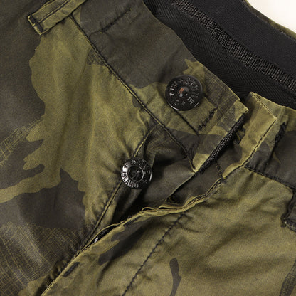 カモ バックポケット ロゴ 刺繍 テーパード トラウザー パンツ (Chamois Cotton Pants 621531034) / ボタンフライ