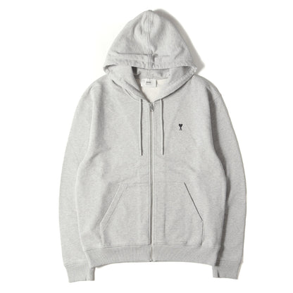 25AW ループバック コットンフリース Ami de Coeur ジップ パーカー (HSW765.730 0593) / 裏毛