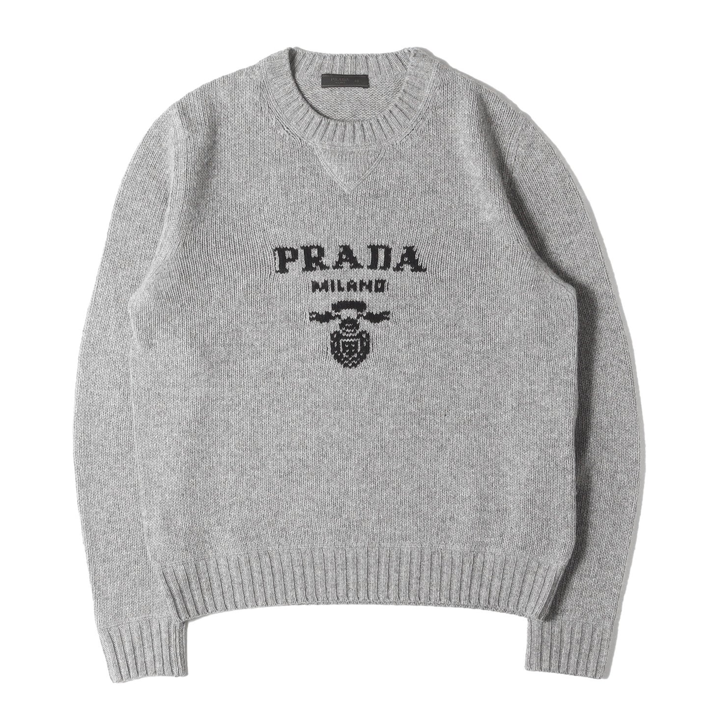 22AW ロゴ ジャガード カシミヤ混ウール ニット (Wool and Cashmere Sweater UMB223 S211 1YMW)