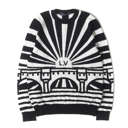 24SS ジオメトリック ロゴ ジャガード ハイゲージ ニット セーター (RM241 ZLL HQN88W)