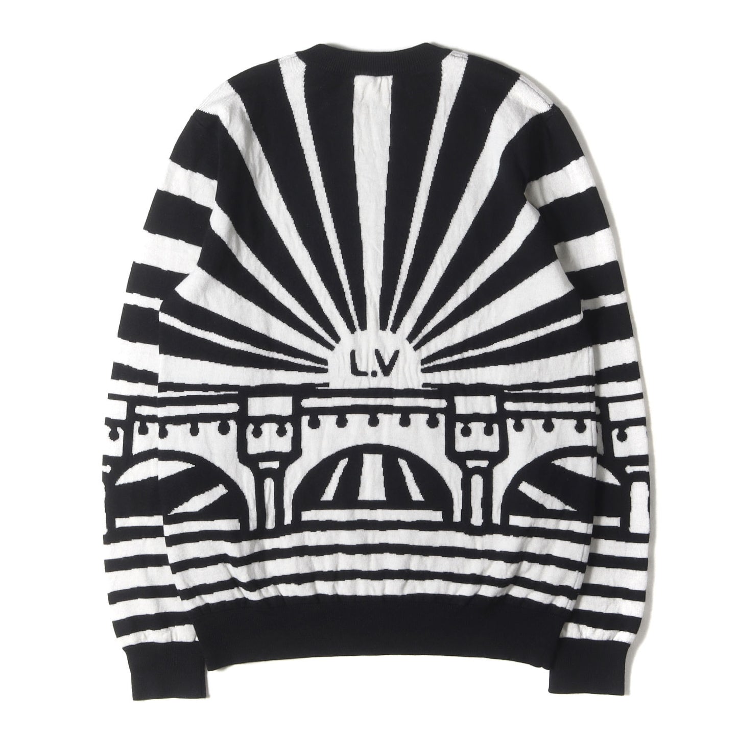 24SS ジオメトリック ロゴ ジャガード ハイゲージ ニット セーター (RM241 ZLL HQN88W)