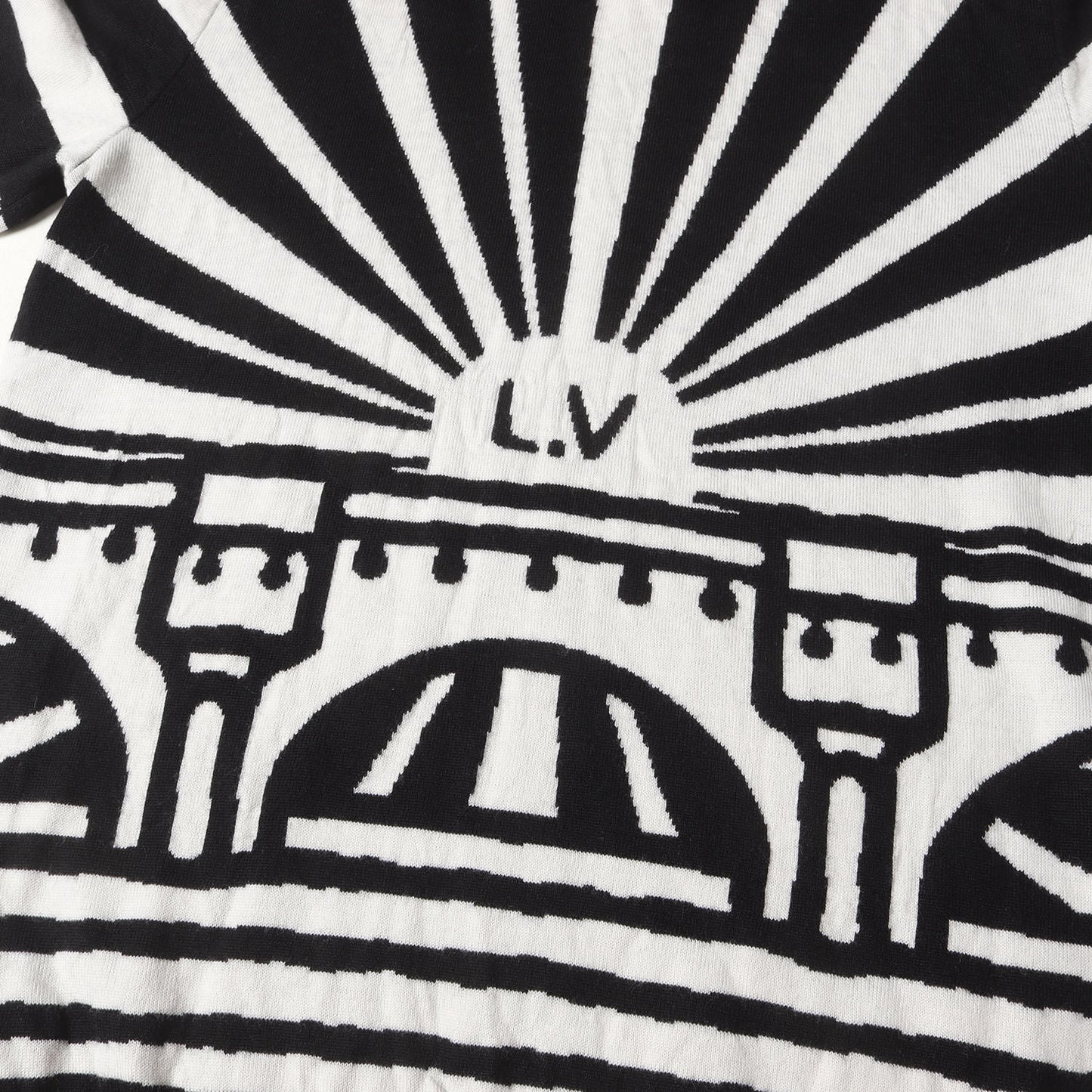 24SS ジオメトリック ロゴ ジャガード ハイゲージ ニット セーター (RM241 ZLL HQN88W)