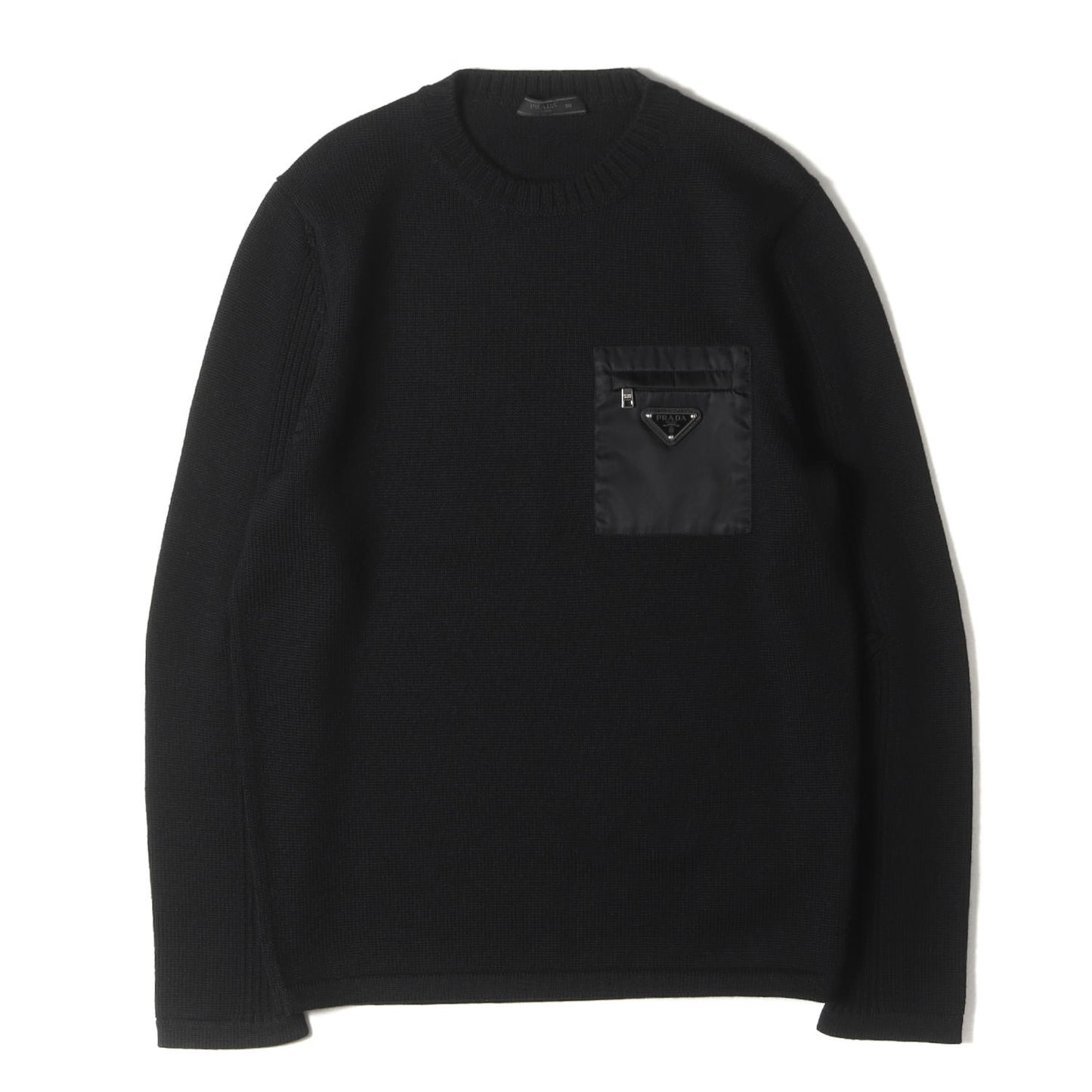 24AW トライアングル ロゴ プレート ニット セーター (UMB049 1W4X)