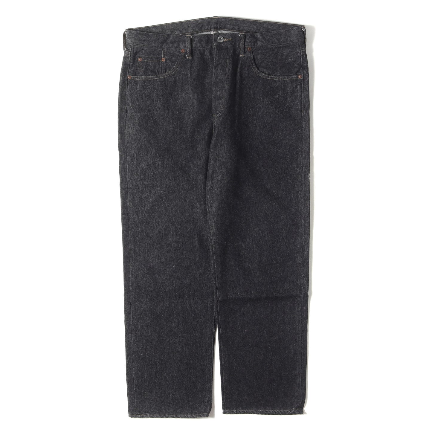 25SS ウォッシュ加工 ブラック デニム パンツ (Black Washed Denim Pants AP-4007)