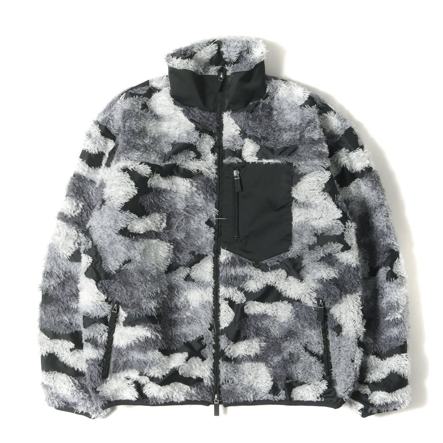 シャギー カモ ハイネック ダブルジップ パテッド ブルゾン (LONG THREAD CAMOUFLAGE BLOUSON TA18AW-JK003)