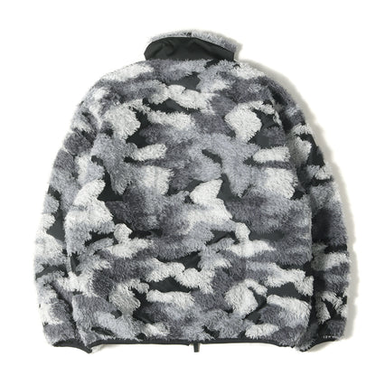 シャギー カモ ハイネック ダブルジップ パテッド ブルゾン (LONG THREAD CAMOUFLAGE BLOUSON TA18AW-JK003)