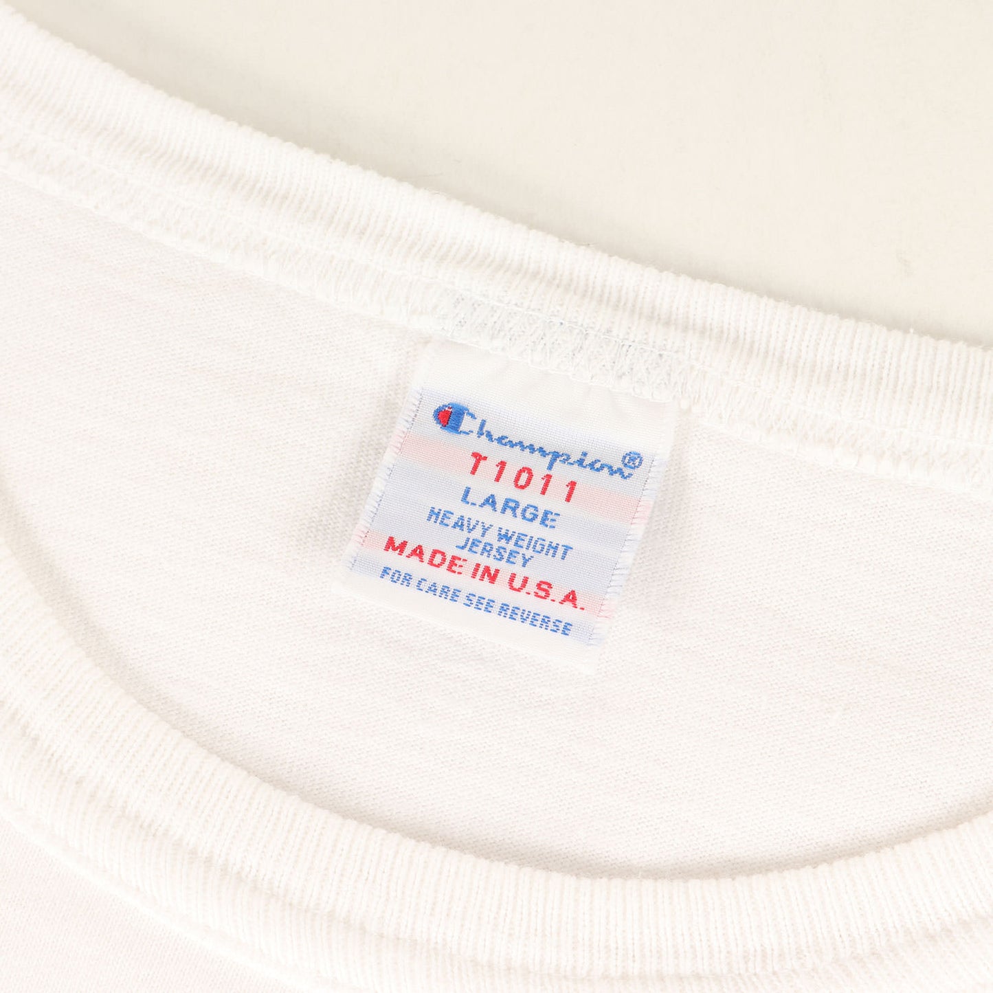 × Champion ボックス ロゴ ヘビーウェイト バインダーネック Tシャツ (CHAMPION × SD T1011) / MADE IN USA