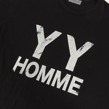 24SS コットン天竺YYHプリント Tシャツ (HS-T90-989) / POUR HOMME