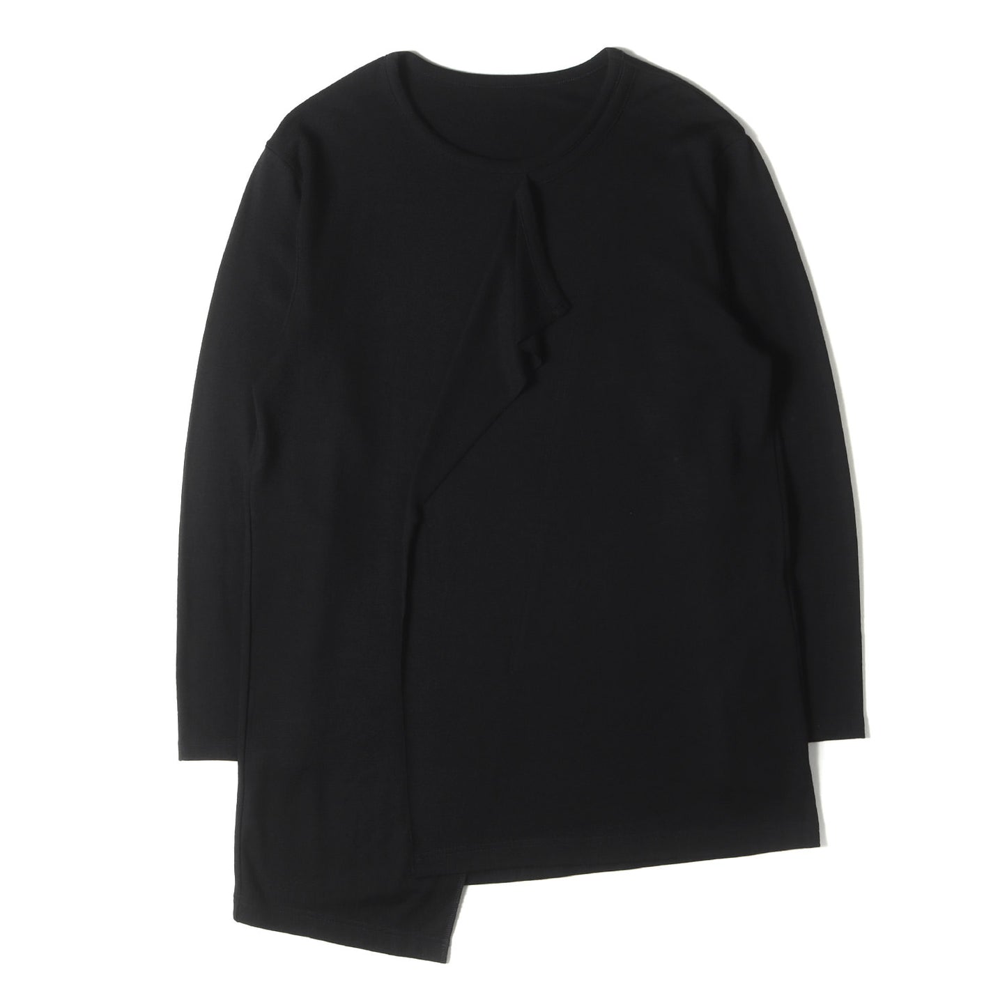 23AW デザイン ウール カットソー (WASHABLE PLAIN STITCH DROOPING FRONT LONG T-SHIRT GJ-T19-107)