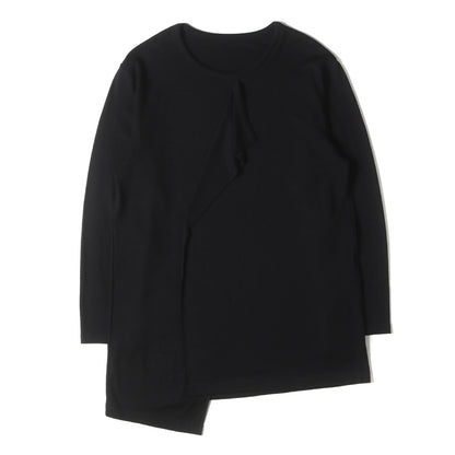 23AW デザイン ウール カットソー (WASHABLE PLAIN STITCH DROOPING FRONT LONG T-SHIRT GJ-T19-107)