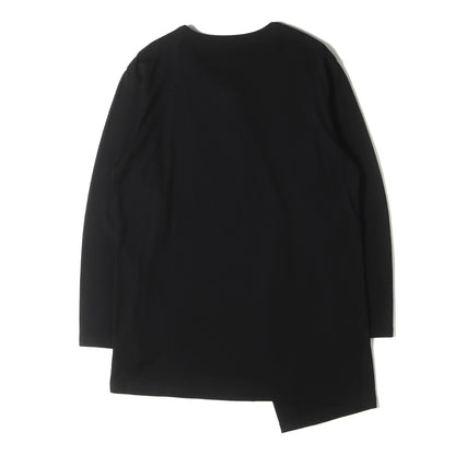 23AW デザイン ウール カットソー (WASHABLE PLAIN STITCH DROOPING FRONT LONG T-SHIRT GJ-T19-107)