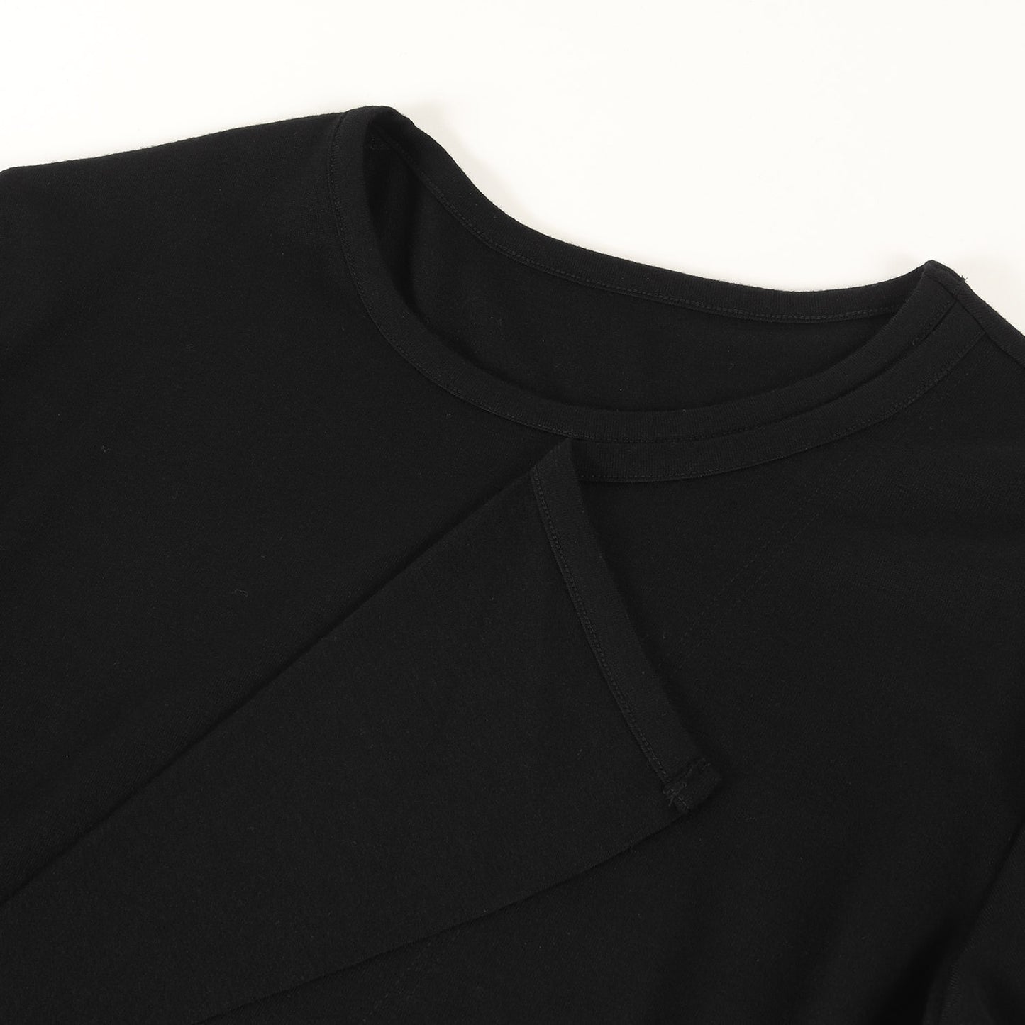 23AW デザイン ウール カットソー (WASHABLE PLAIN STITCH DROOPING FRONT LONG T-SHIRT GJ-T19-107)