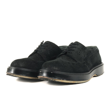 クレープソール ウイングチップ メダリオン スウェード ダービー ドレス シューズ
