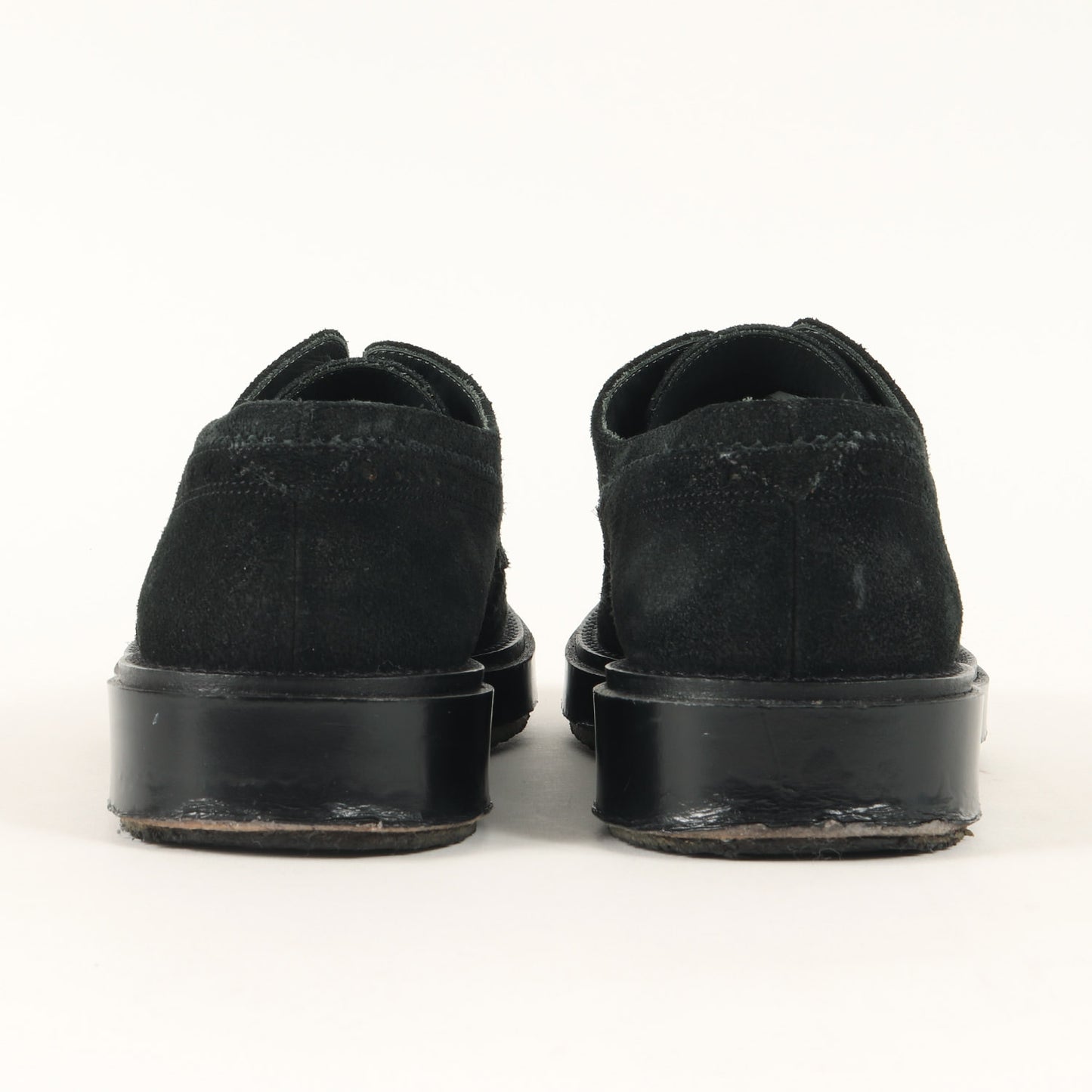 クレープソール ウイングチップ メダリオン スウェード ダービー ドレス シューズ