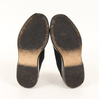 クレープソール ウイングチップ メダリオン スウェード ダービー ドレス シューズ