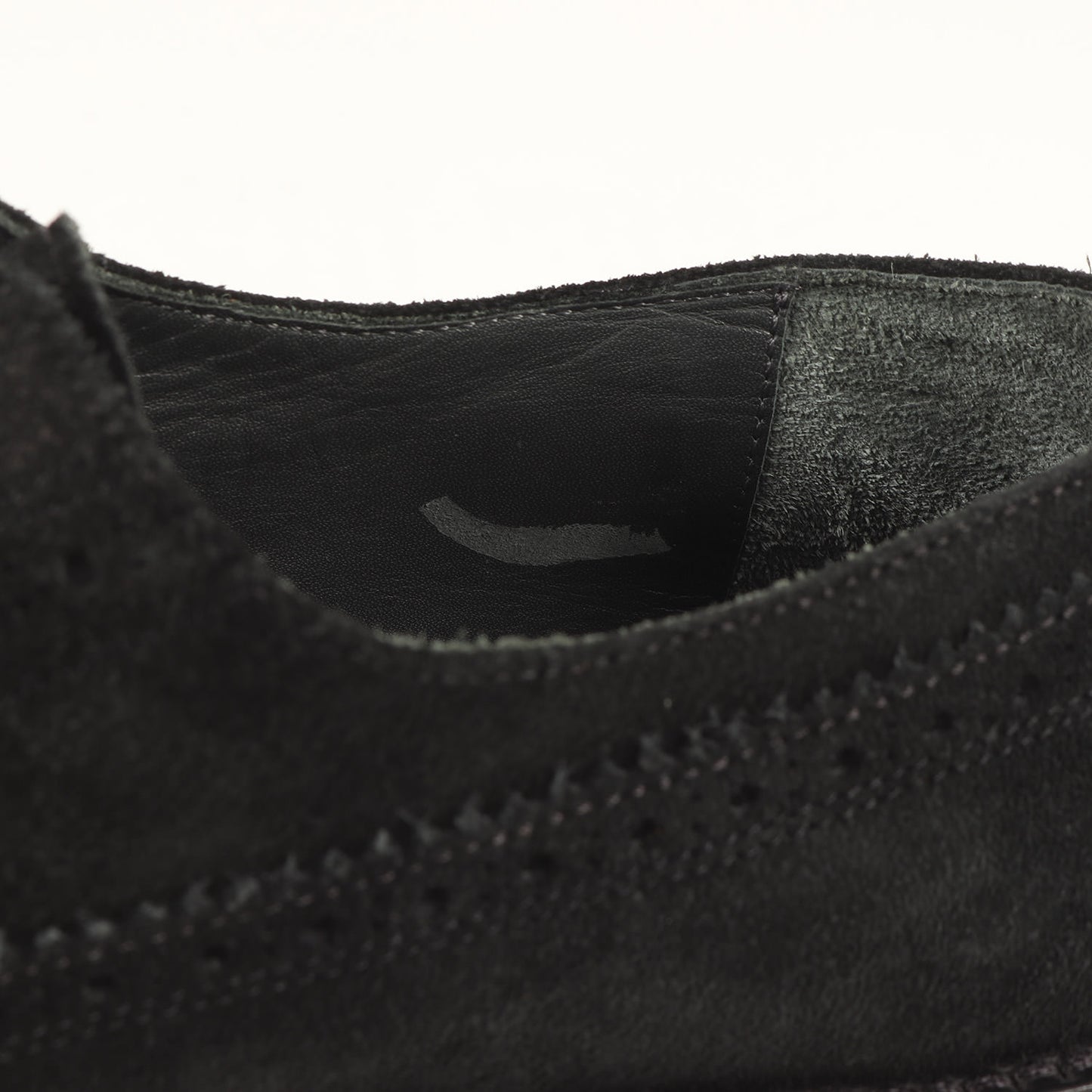 クレープソール ウイングチップ メダリオン スウェード ダービー ドレス シューズ